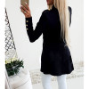 Single-Breasted Womens Blazer Gold-Tone Embossed Buttons Slim Jacket