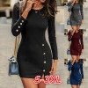 Womens Short Dress Long Sleeve Sexy Autumn Winter Bodycon Mini Dress Womens Short Dress Long Sleeve Sexy Autumn Winter Bodycon Mini Dress
