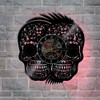Sugar Skull Rockabilly Vinyl Wall Clock
