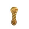 3" Rasta Stripped Fumed Hand Pipe