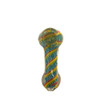 3" Rasta Stripped Fumed Hand Pipe