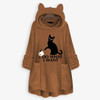 I Do What I Want Fluffy Fleece Oversize Hoodie With Cat Ears