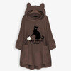 I Do What I Want Fluffy Fleece Oversize Hoodie With Cat Ears