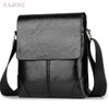 Leather Shoulder Bag Casual Black