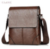 Leather Shoulder Bag Casual Black