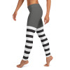 Gray Striped leggings, Capris and Shorts
