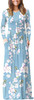 GRECERELLE Women's Long Sleeve Loose Plain Maxi Dresses Casual Long Dresses Wite Pockets