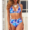 2019 High Waist Dot Print Halter Push Up Bikini set