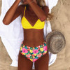 2019 High Waist Dot Print Halter Push Up Bikini set