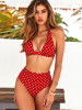 2019 High Waist Dot Print Halter Push Up Bikini set