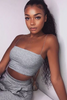 Summer Sexy Solid Color Strap Crop Top