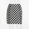 Sexy Plaid Zipper Mini Skirt