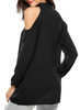 V-neck Shoulder Cutout Loose Chiffon Blouse