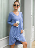 Women Irregular Hem-knot Loose Day Dress