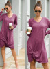 Women Irregular Hem-knot Loose Day Dress