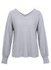 Women V-neck Off Shoulder Lantern Sleeve T-shirt