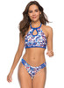 Sexy Halter Digital Print Bikini Two Piece Swimsuit
