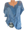 Large size lace women blouses 2020 summer cotton women blouses tops V-neck bat sleeve embroidery high quality women shirt 5XL