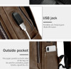 USB Charge Men Backpack Business Bag for 15.6" Laptop Travel Backpacks Large Capacity School College Zipper Male Backpack Solid