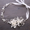 Trendy Flowers Pearl Crystal Headband Wedding HairBand Bridal Hair Accessories Headpiece Women Wedding Hair  Jewelry Handmade