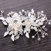 Trendy Flowers Pearl Crystal Headband Wedding HairBand Bridal Hair Accessories Headpiece Women Wedding Hair  Jewelry Handmade