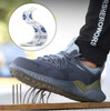 JACKSHIBO Autumn Safety Work Shoes Boots For Men Steel Toe Cap Boots Anti-Smashing Protective Construction Safety Work Sneakers