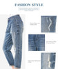 LEIJIJEANS Spring Plus Size Fashion Ripped Hole Bleached Mid Waist Ankle Length Vintage Stretch Loose Harem Women Jeans