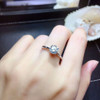 [MeiBaPJ Glittering Moissanite Gemstone 4 Claw Simple Diamond Ring for Women Real 925 Sterling Silver Charm Fine Wedding Jewelry [MeiBaPJ Glittering Moissanite Gemstone 4 Claw Simple Diamond Ring for Women Real 925 Sterling Silver Charm Fine Wedding Jewelry