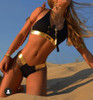 Bikini color blocks Swimwear Women's Bikini Ladies Hot Bronzing Stitching Swimsuit Bikini