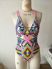 New Bikini Sexy Retro Print Backless Beach One-piece Swimsuit