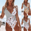 Fashion Women One Piece Swimsuit Beachwear Patchwork Swimwear