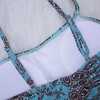 Women's Two Piece Print Bikini Vintage Swimsuit