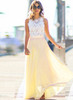 Elegant Sleeveless lace Chiffon Evening Party Dress Elegant Sleeveless lace Chiffon Evening Party Dress