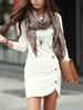 Round Neck Long Sleeve Autumn Bodycon Mini Dress