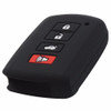 Silicone 4 Button Smart Key Fob Remote Skin Cover Case Jacket for Toyota Camry, Avalon, Corolla, Highlander [SKU: TOYS4D]