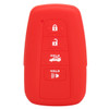 Silicone 4 Button Smart Key Fob Remote Skin Cover Case Jacket for Toyota Camry, Avalon [SKU: TOYS4F]