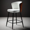 Nordic Modern Minimalist High PU Bar Stools