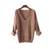 Oversize Sweater Women V-Neck Cashmere Wool Autumn Winter