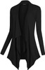 Urban CoCo Women's Drape Front Open Cardigan Long Sleeve