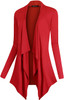 Urban CoCo Women's Drape Front Open Cardigan Long Sleeve