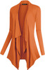 Urban CoCo Women's Drape Front Open Cardigan Long Sleeve
