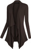 Urban CoCo Women's Drape Front Open Cardigan Long Sleeve
