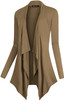 Urban CoCo Women's Drape Front Open Cardigan Long Sleeve