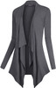 Urban CoCo Women's Drape Front Open Cardigan Long Sleeve