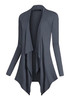 Urban CoCo Women's Drape Front Open Cardigan Long Sleeve