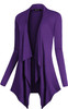 Urban CoCo Women's Drape Front Open Cardigan Long Sleeve