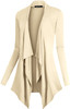 Urban CoCo Women's Drape Front Open Cardigan Long Sleeve