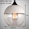 Nordic Modern loft hanging Glass Pendant Lamp Fixtures E27 E26 LED Pendant lights for Kitchen Restaurant Bar living room bedroom Nordic Modern loft hanging Glass Pendant Lamp Fixtures E27 E26 LED Pendant lights for Kitchen Restaurant Bar living room bedroom