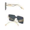 5 Colors Gradient Square Shape Rimless Sunglasses