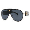 5 Colors Retro Matel Big Round Frame Sunglasses